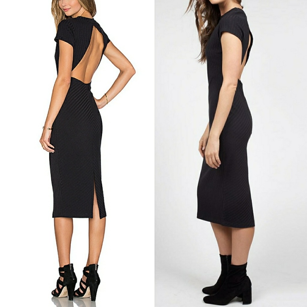 Free People Heatwave Knit Fitted Midi Dress